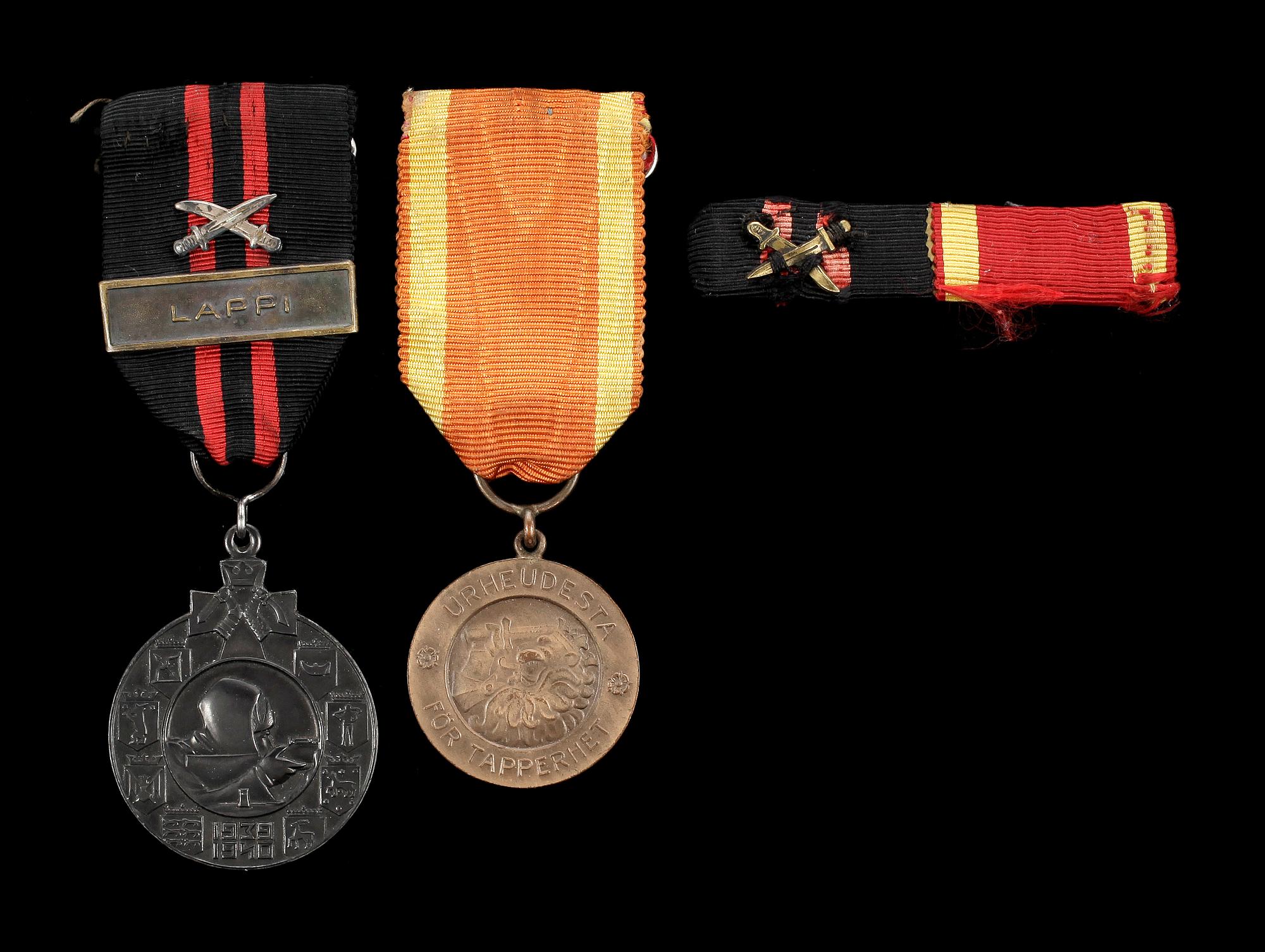 MEDALJER, 2 st, Finland, 1900-talets mitt.