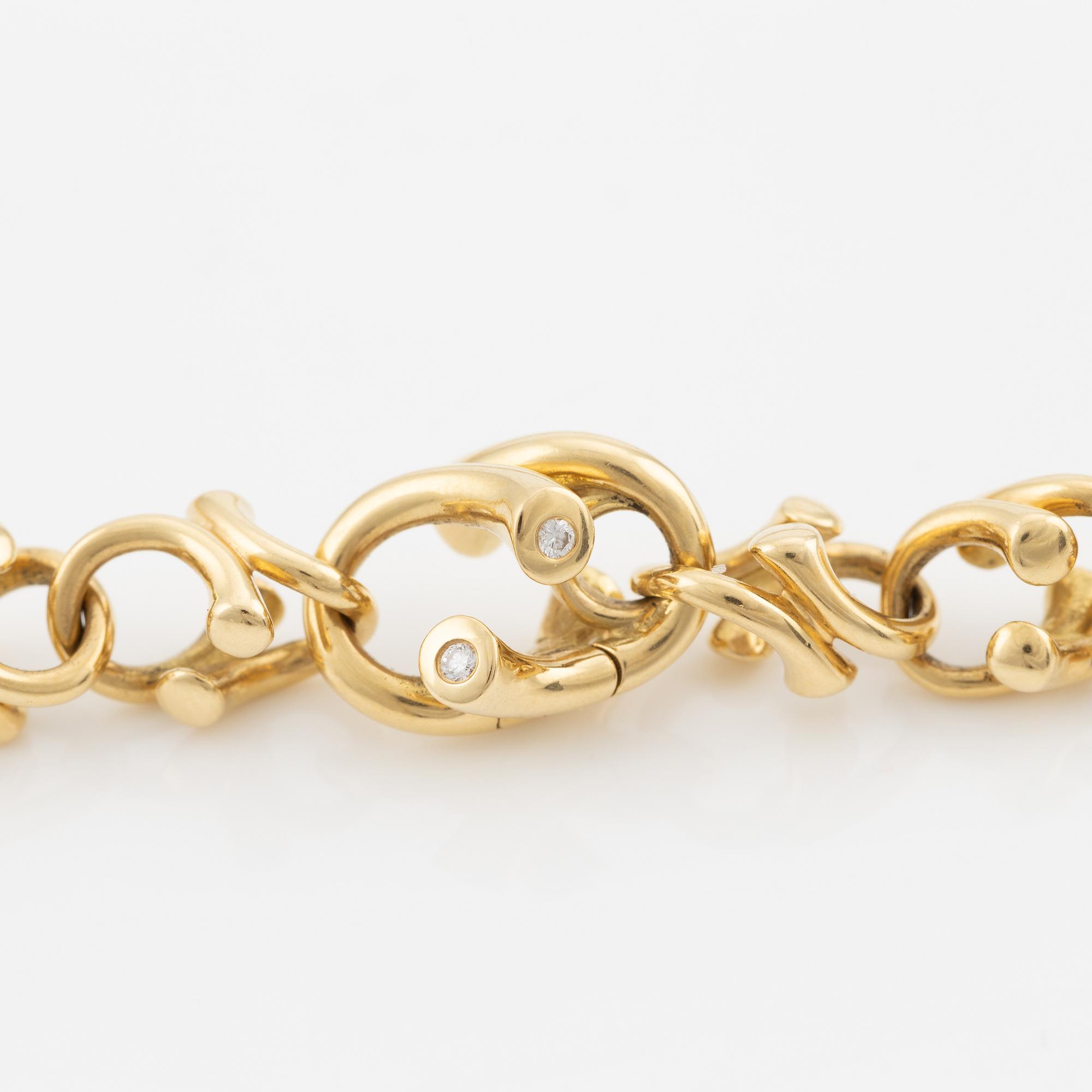 Necklace, Georg Jensen, "Magic", Regitze Overgaard, 18K gold with brilliant-cut diamonds.