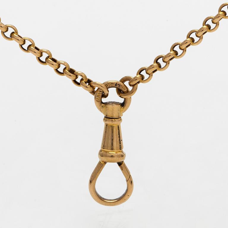 Klockkedja, 18K guld, Hugo Grün & Co Oy.