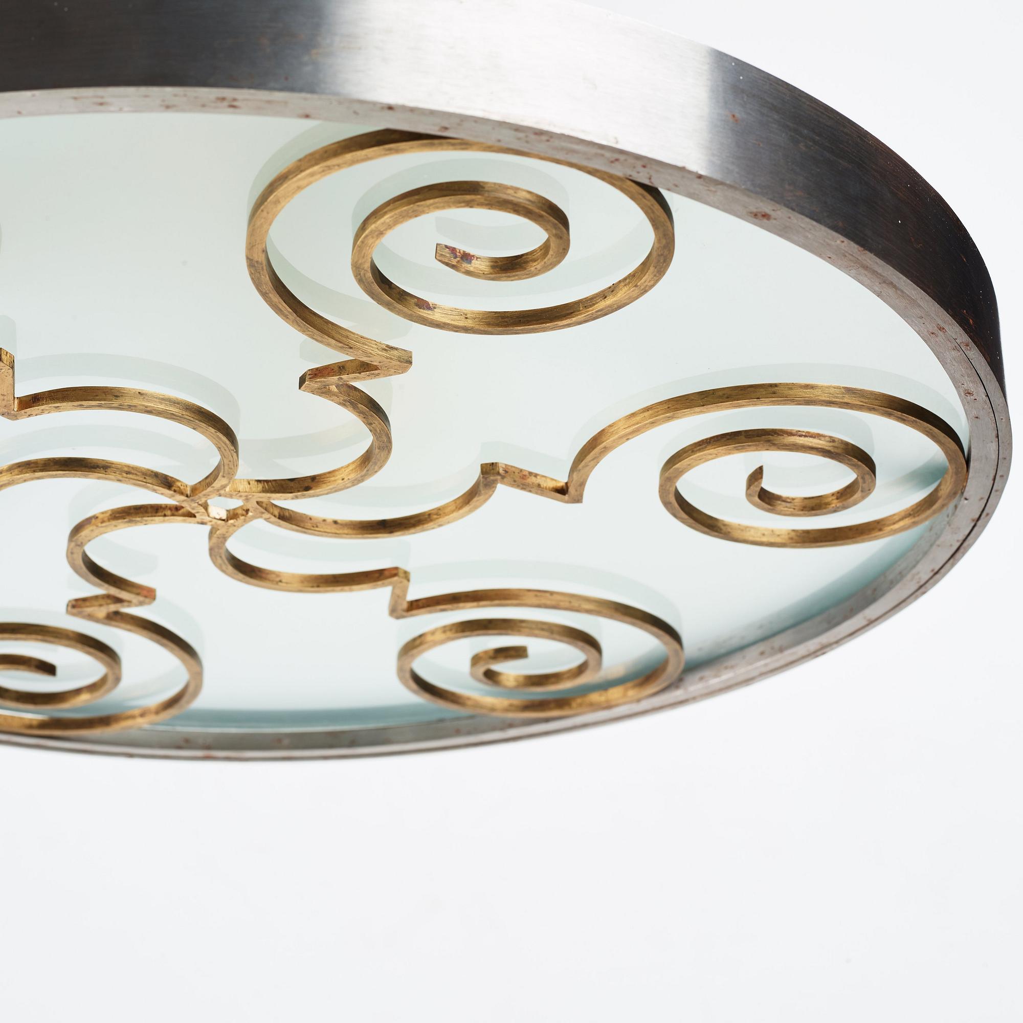 Lars Holmström, a Swedish Grace chandelier, Arvika Sweden 1920-30's.