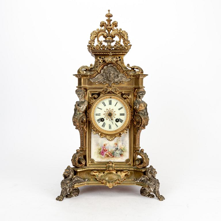 A Neo Renaissance table clock around 1900.