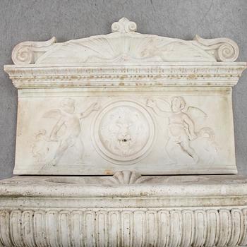 HANDFAT/FONTÄN, marmor, 1800/1900-tal.