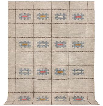 A Swedish flat weave carpet, c. 253 x 189 cm.