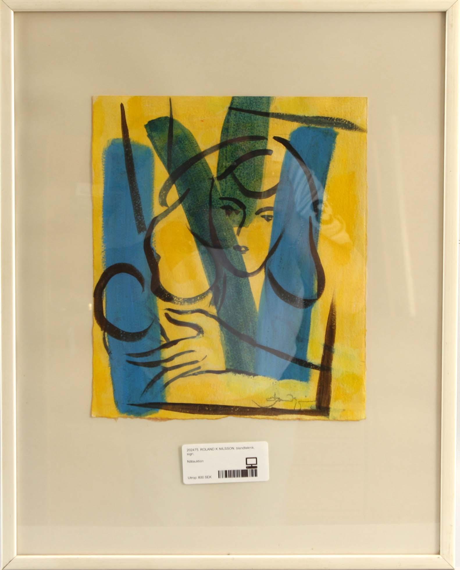 ROLAND K NILSSON, blandteknik, sign.