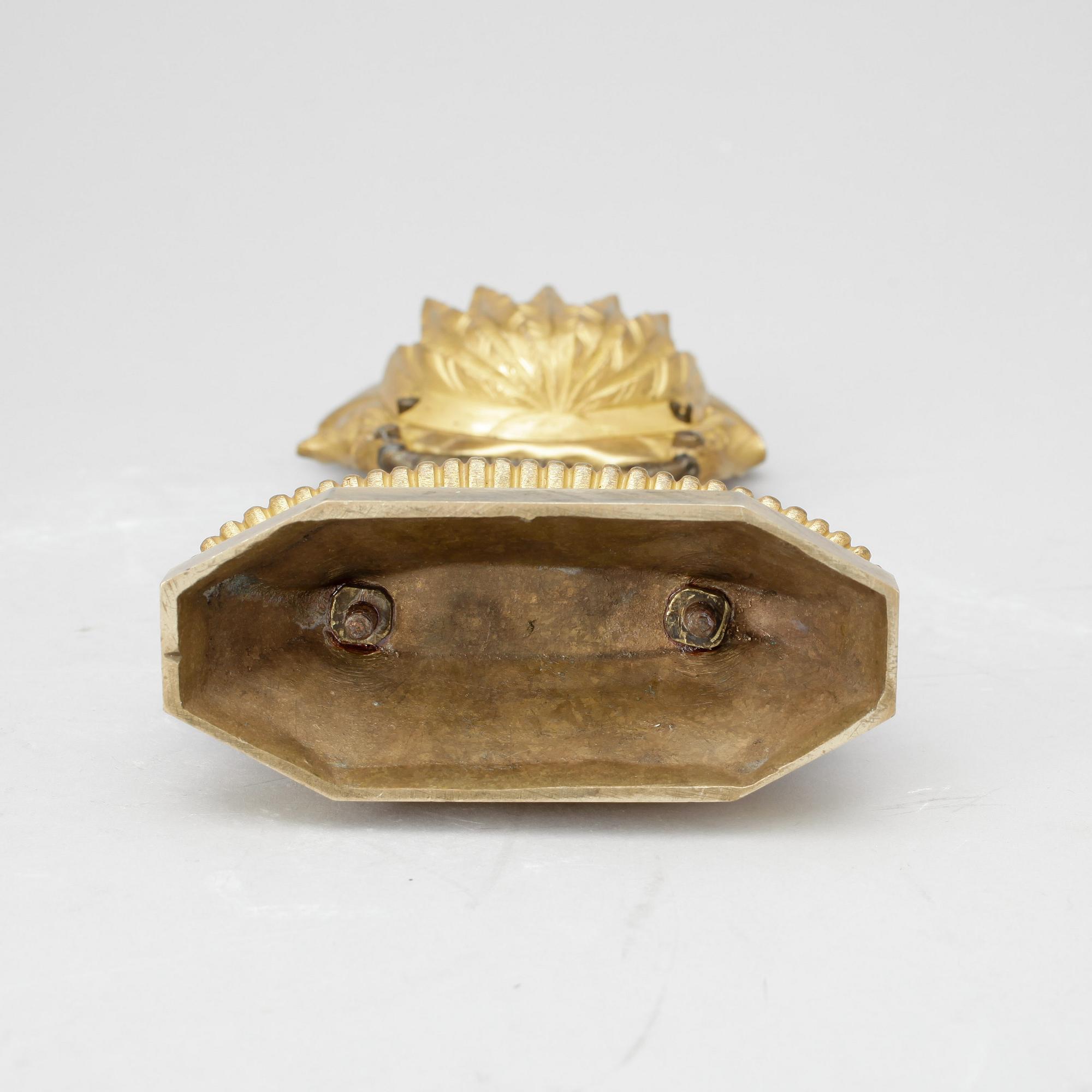 URSTÄLL, mässing och brons, Empiretyp, 1800-tal.
