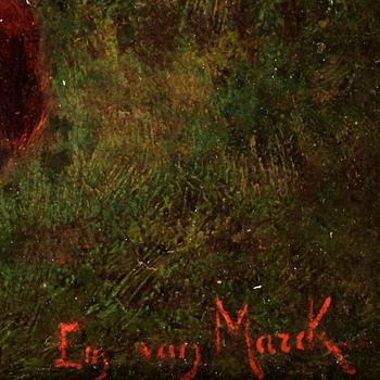 EMILE VAN MARCKE DE LUMMEN, olja på pannå, sign.