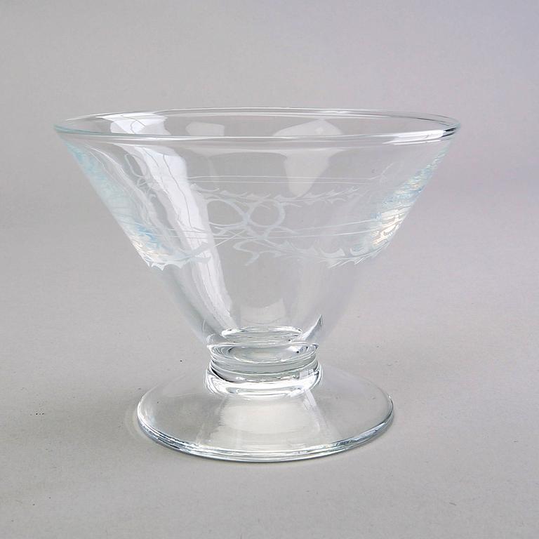 A 66 pcs "Antik" glass service from Reijmyre later part of the 20th century.
