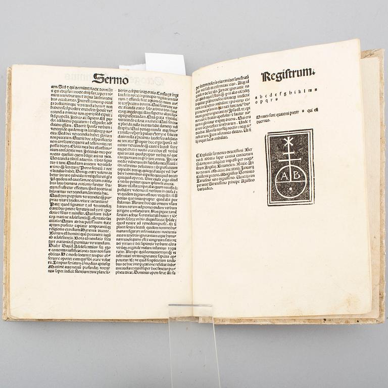 BOOK, Incunable, Brescia 1500.