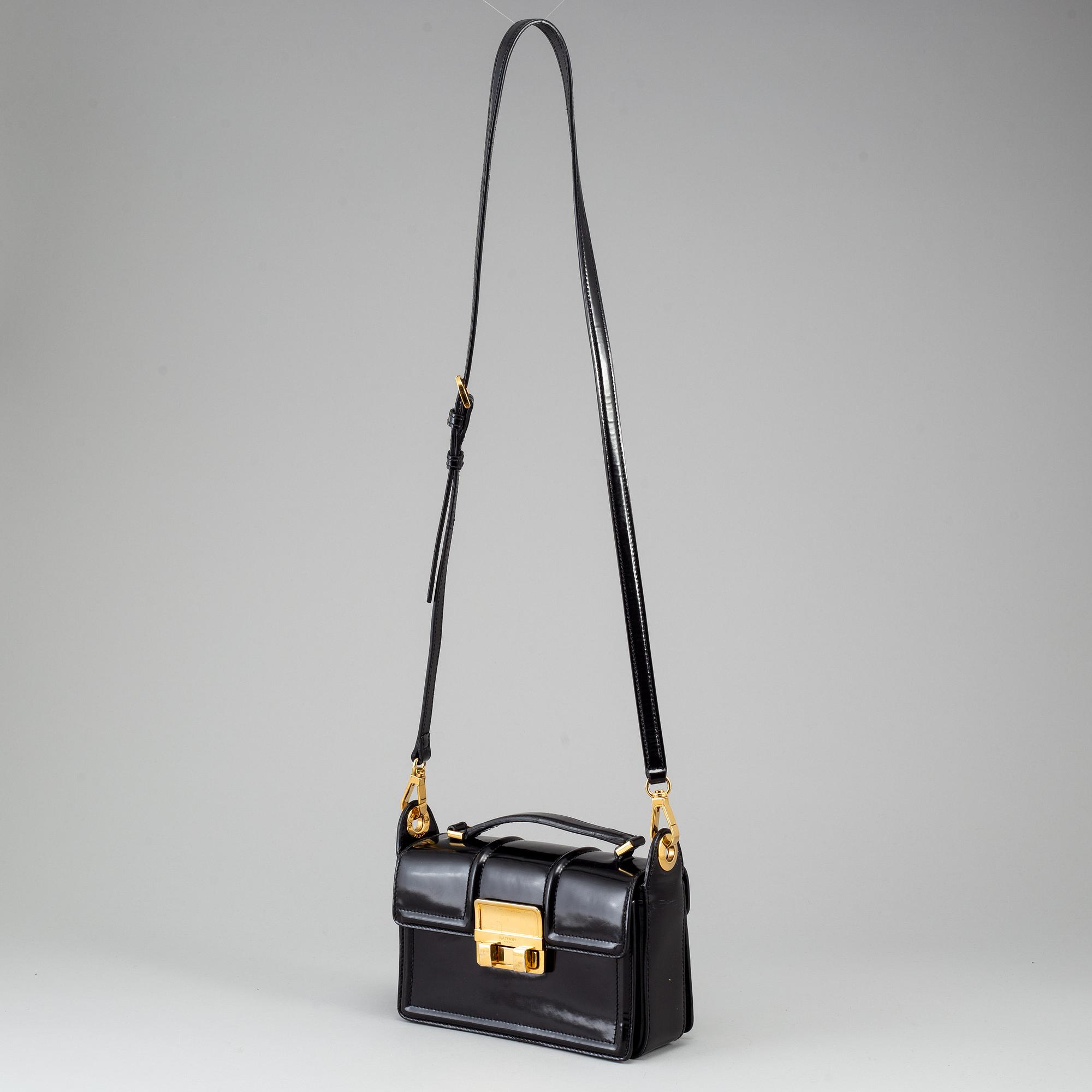 LANVIN, a patent leather handbag.