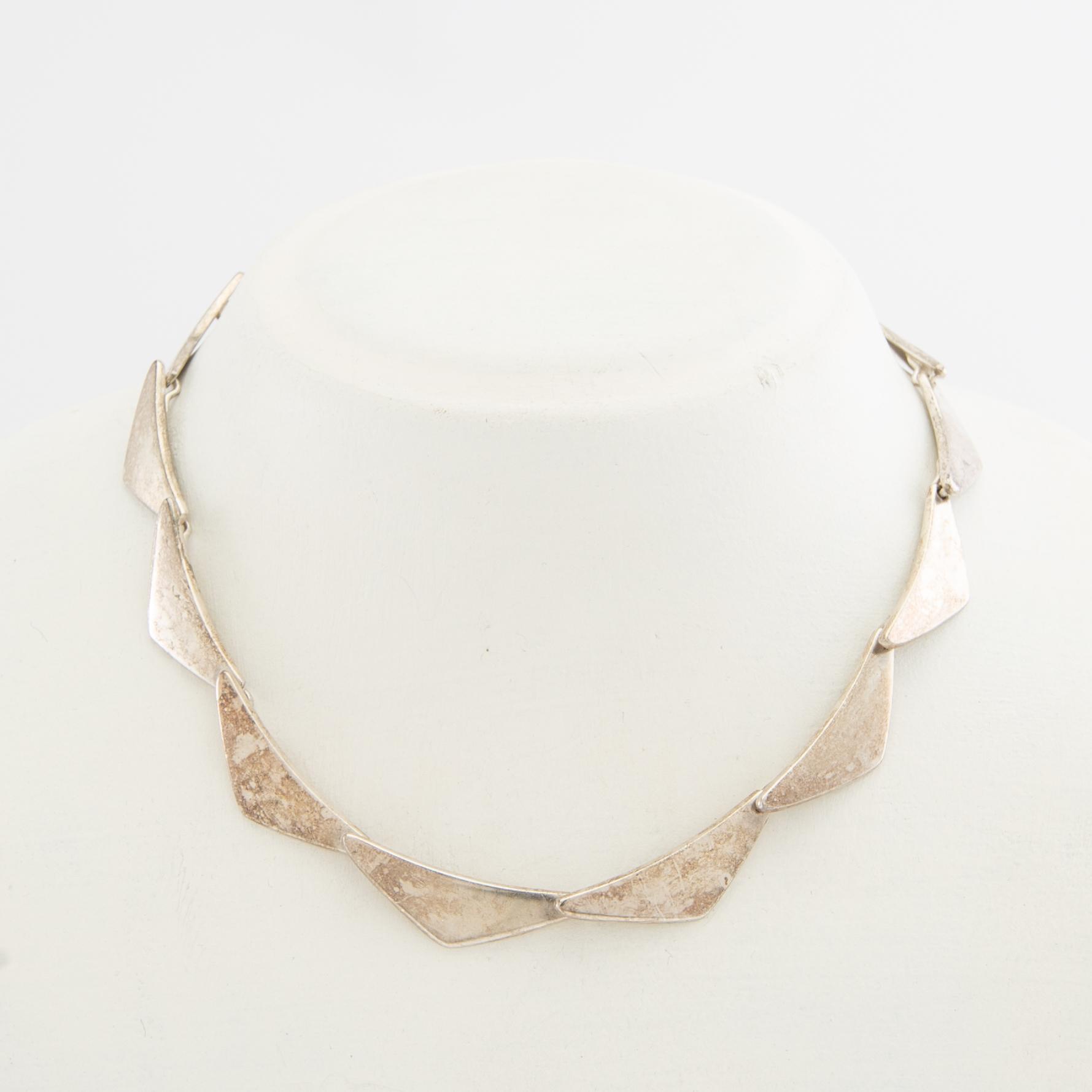 Georg Jensen, necklace, "Peak", sterling silver, Bent Gabrielsen.