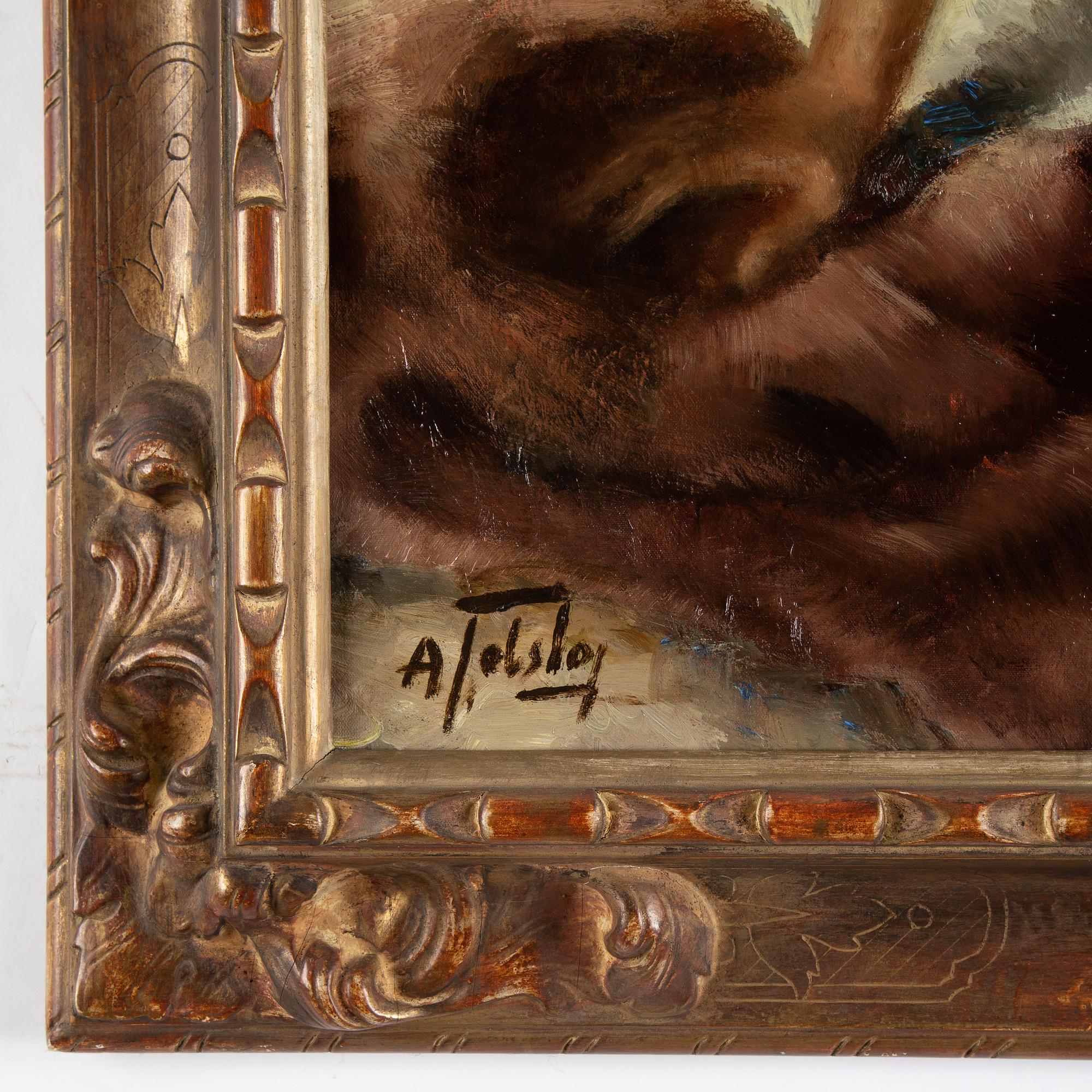 Alexander Tolstoy, oil on canvas, signed.