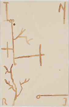 JAMES BROWN, drawing signed and dated 1988 on verso.