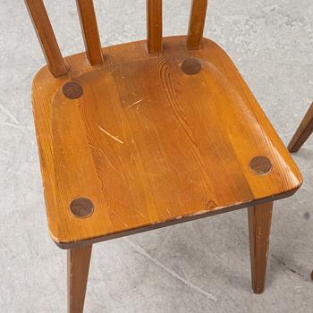 Carl Malmsten, a set of five pine chairs from Karl Andersson & Söner.