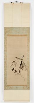 OKÄND KONSTNÄR sidenmålning, Japan, tidigt 1900-tal.