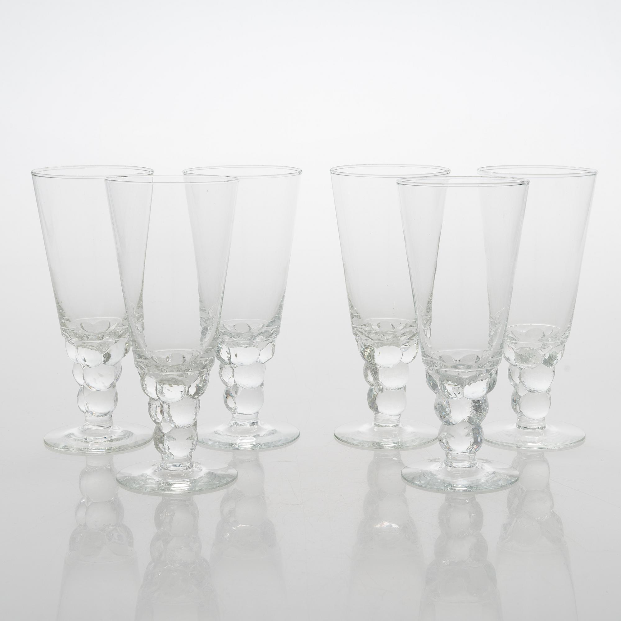 Oiva Toikka, glasservis, 28 delar, "Mukura" ("Paratiisi"), Notsjö 1971-75.