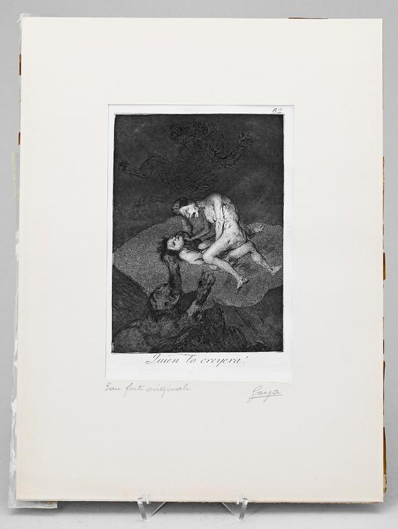 FRANCISCO GOYA, etsningar, 3 st, senare edition, 1800-tal.