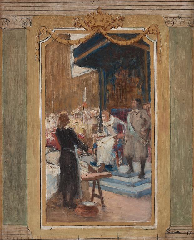 Gustaf Cederström, Sketches for monumental paintings in the staircase of the House of Nobility, Stockholm.