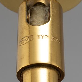 BORDSLAMPA, mässing, OMI, 1900-talets andra hälft.