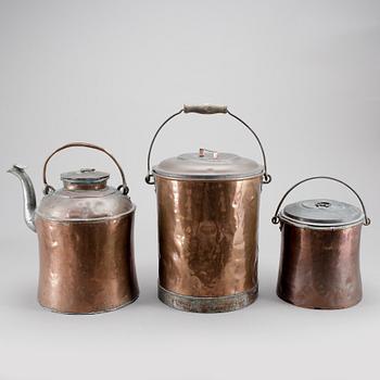 SAMLINGKOPPAR, 3 delar, 1800-tal.