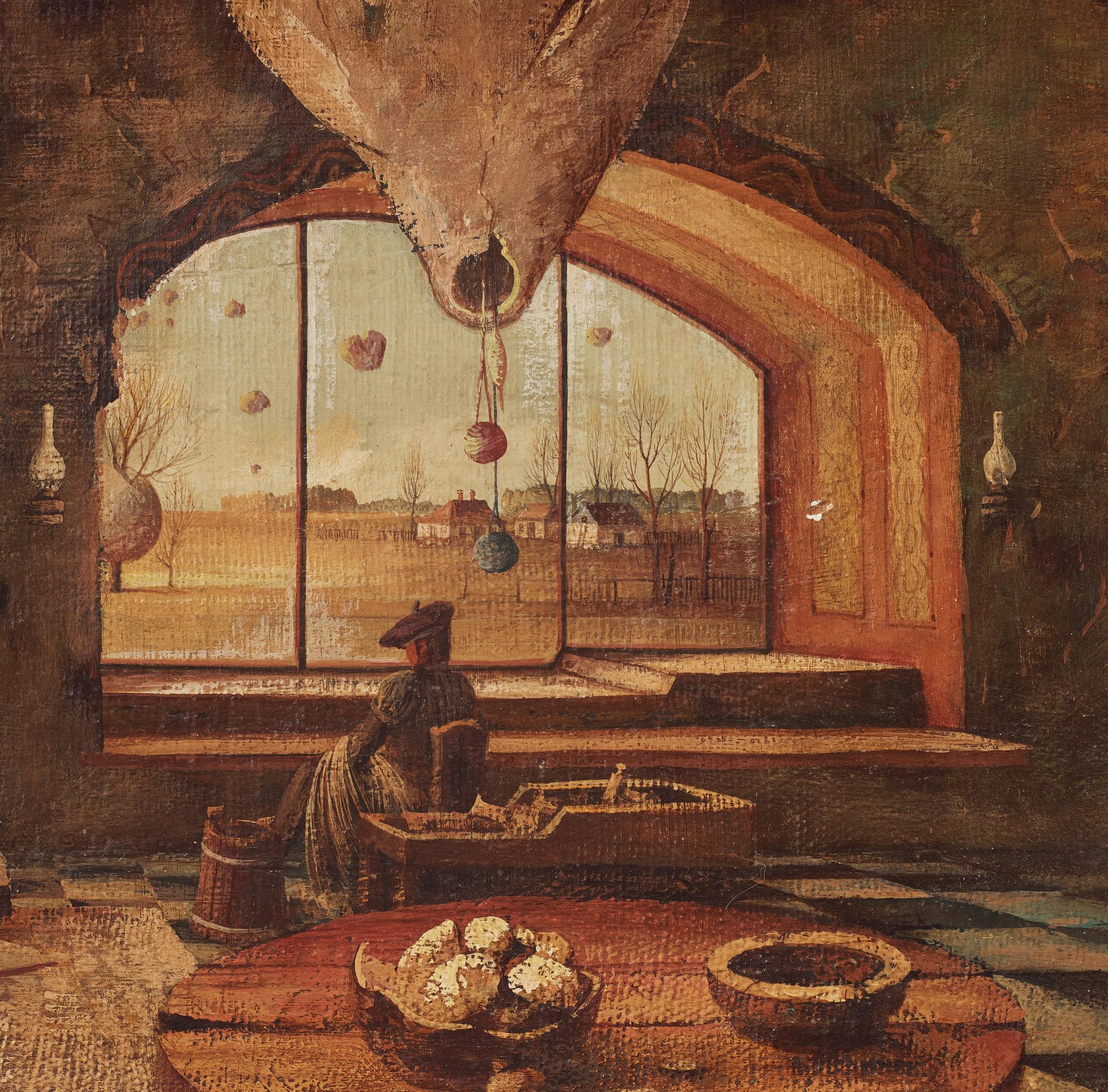 Milić od Mačve, olja på duk lagd på pannå, signerad och daterad 1969 a tergo.