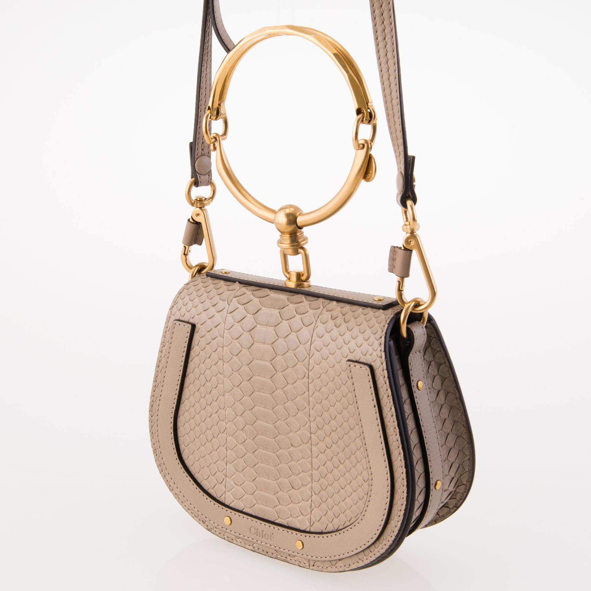 CHLOÉ Nile Bracelet Python Bag.