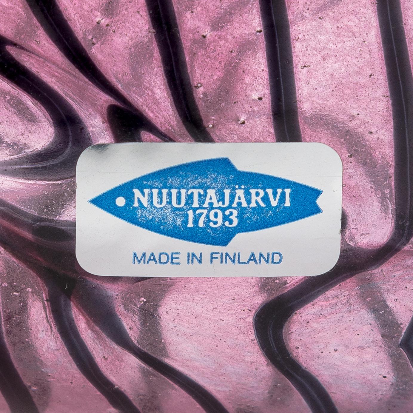 Kerttu Nurminen, a glass sculpture signed K. Nurminen, Nuutajärvi.