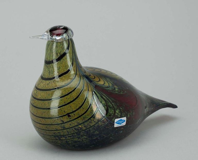 FIGURIN, glas, sign. Oiva Toikka, Notsjö, 1900-talets senare hälft.