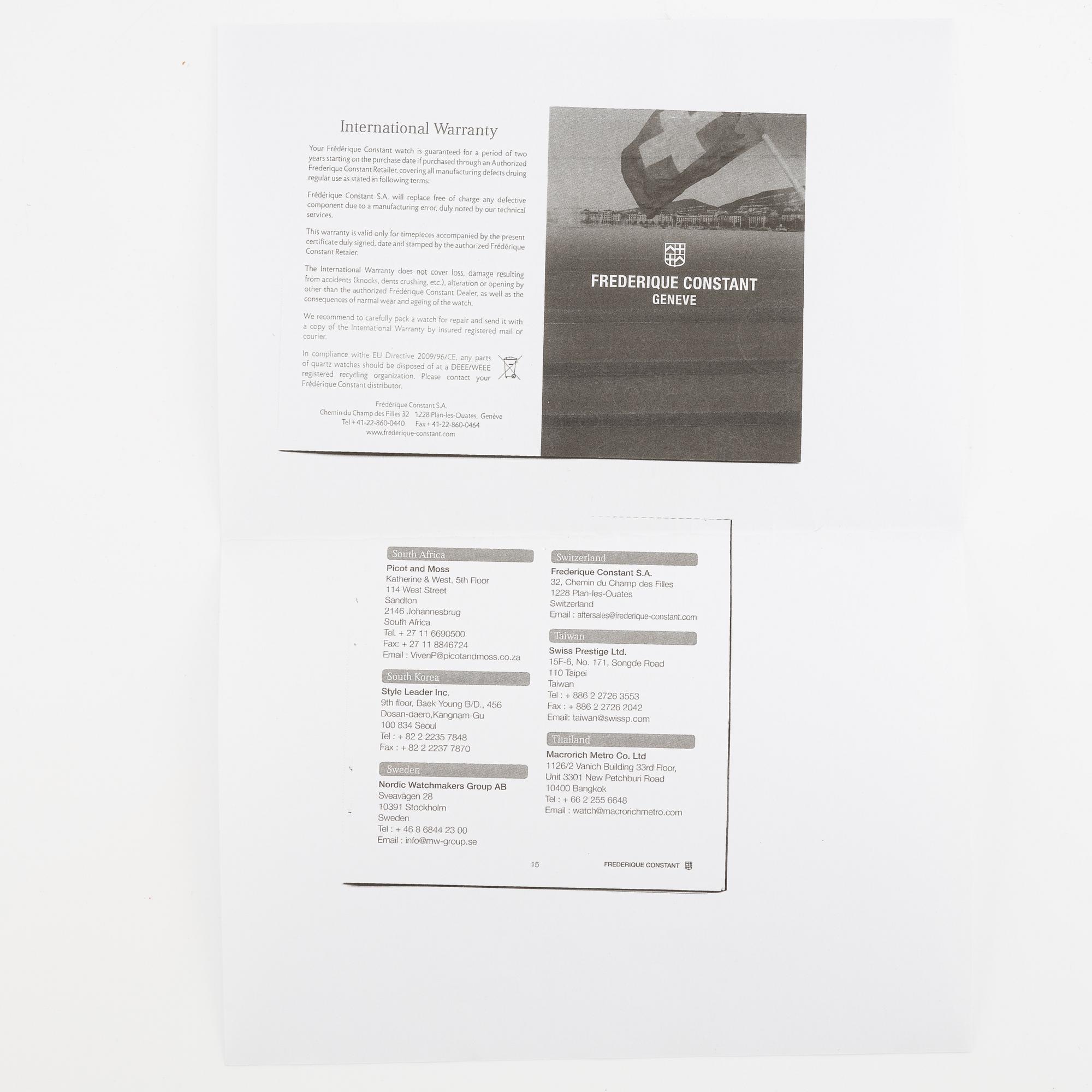 Frederique Constant, Runabout, "Limited Edition", armbandsur, 42 mm.