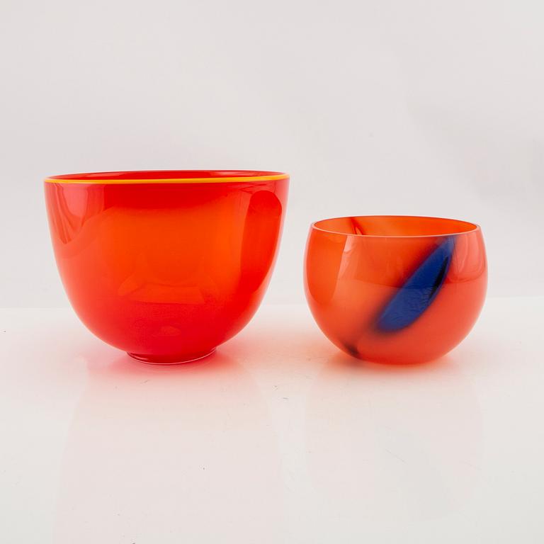 Berit Johansson, 2 bowls, one signed Pukeberg 2007.