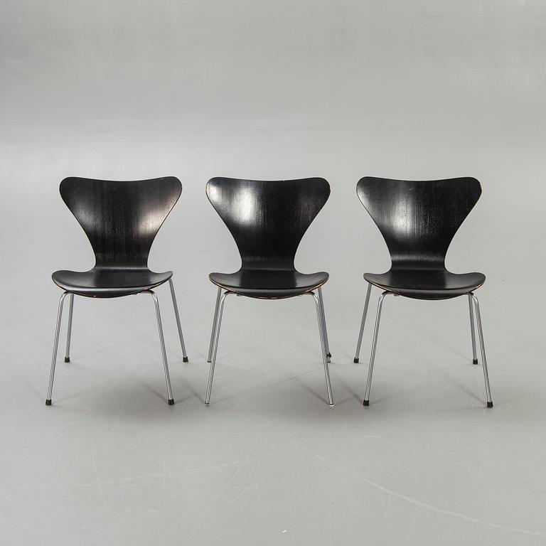 Arne Jacobsen, "Sjuan", stolar, 5 st.