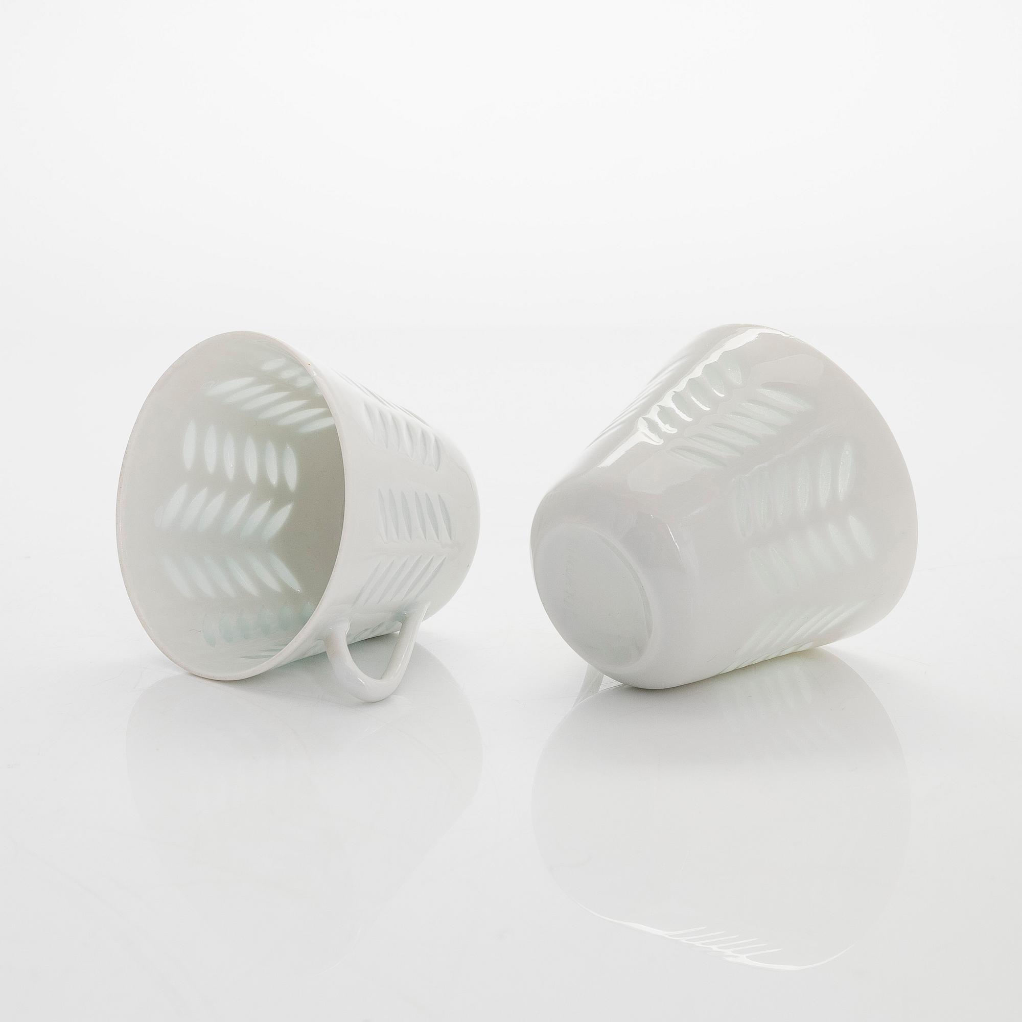 Friedl Holzer-Kjellberg, A 45-piece porcelain coffee service, signed under glaze F.H.Kj Arabia Finland.
