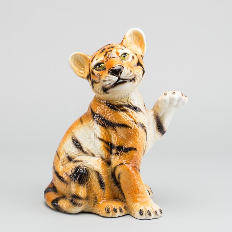 FIGURIN, porslin, "Tiger" 1900-talets andra hälft.