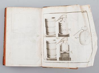 BÖCKER: NYA SWENSKA ECONOMISKA DICTIONNAIREN AV JohanFischerström, 1-3, tryckta 1779-81, 2 volymer.