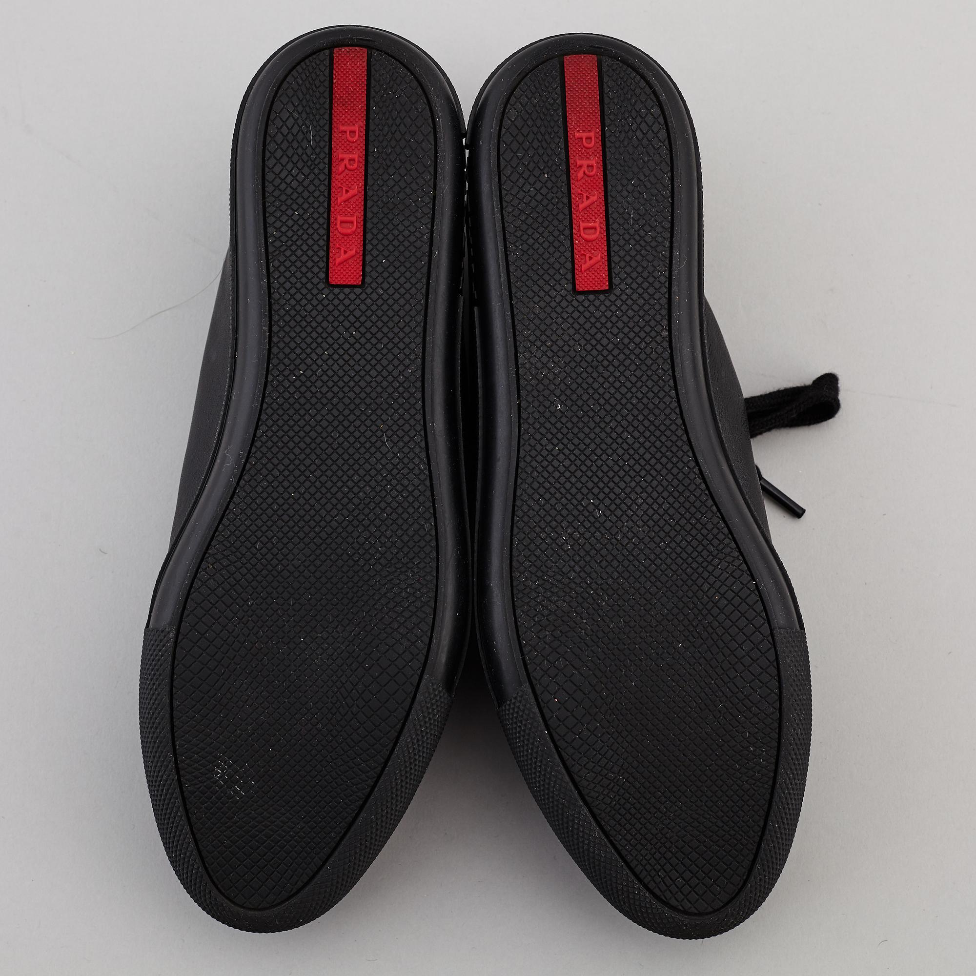 PRADA, two pairs of leather sneakers, size 35,5.