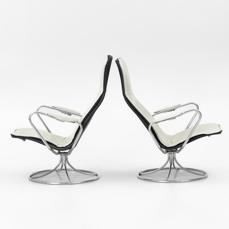 Tord Björklund, a pair of swivel lounge armchairs, 'Exen', IKEA, 1988.