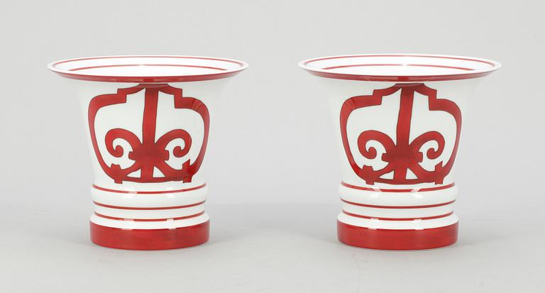 YTTERFODER, ett par, porslin, Hermès Porcelaine, Paris, 1900/2000-tal.