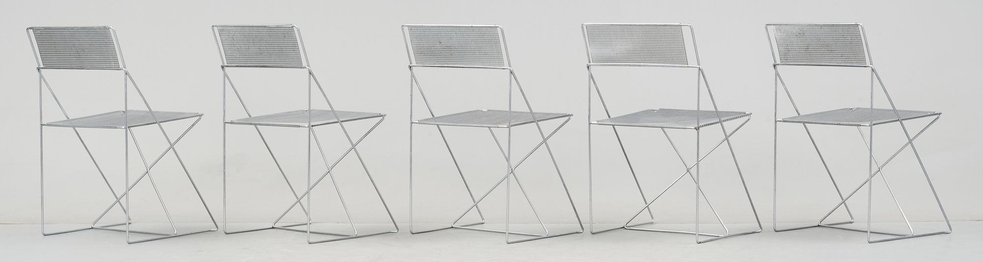 STOLAR, 5 st, "X-line", Niels Jörgen Haugesen, Danmark, formgiven 1977.