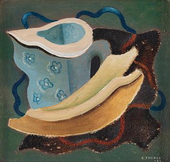 672. Esaias Thorén, Still life with pitcher and bananas.