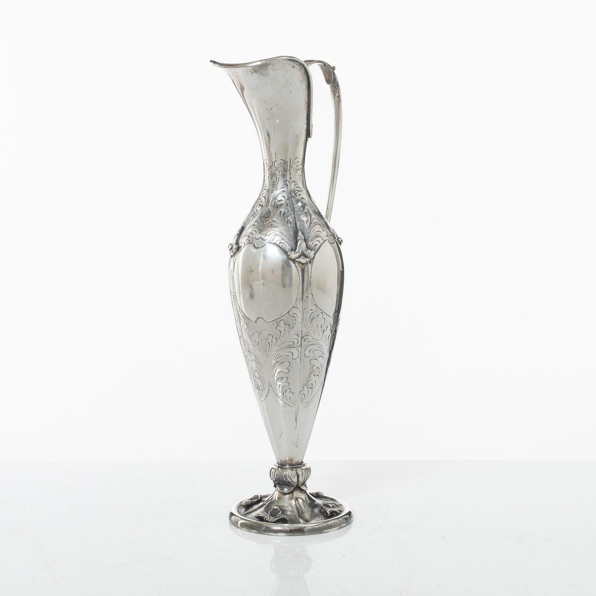 Kanna, silver, svensk importstämpel, 1900-talets första hälft.