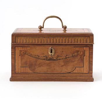 A Gustavian tea caddy by Georg Haupt (master 1770-84), not signed.