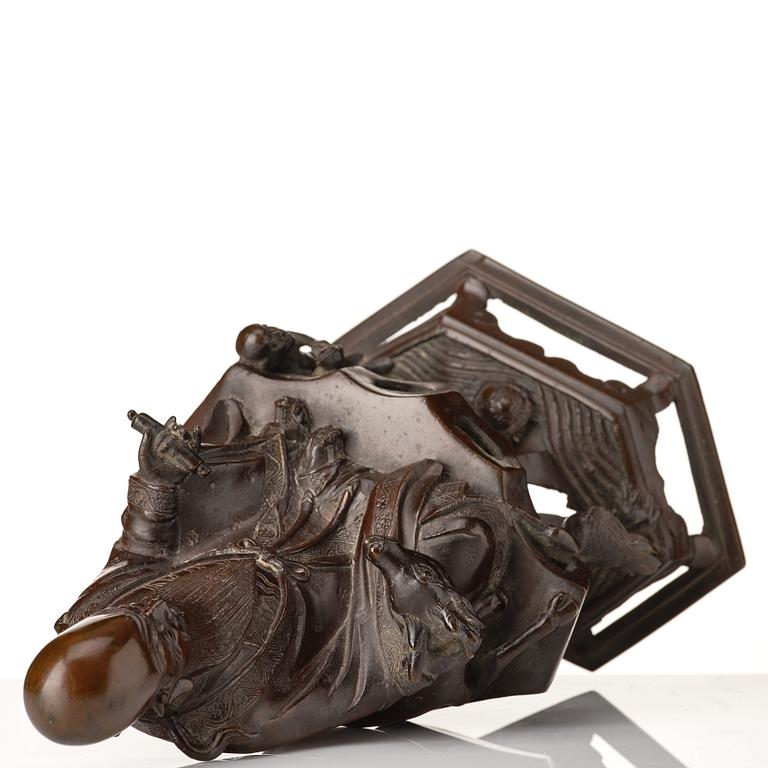 Skulptur, brons. Sholaou, Qingdynastin, 1800-tal.