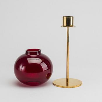 HANS-AGNE JAKOBSSON, a brass candle holder.