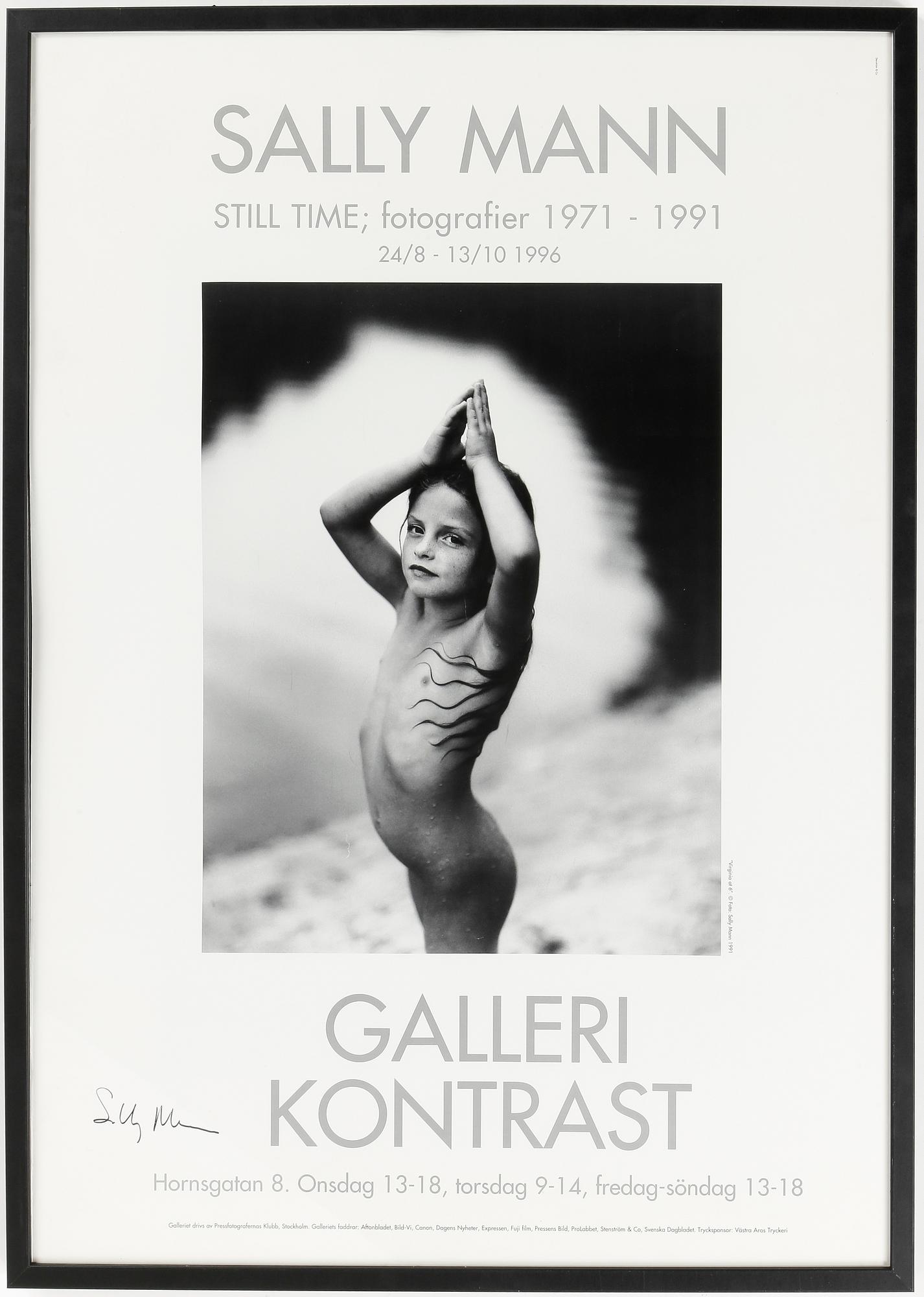 UTSTÄLLNINGSAFFISCH, Sally Mann, signerad, 1996.