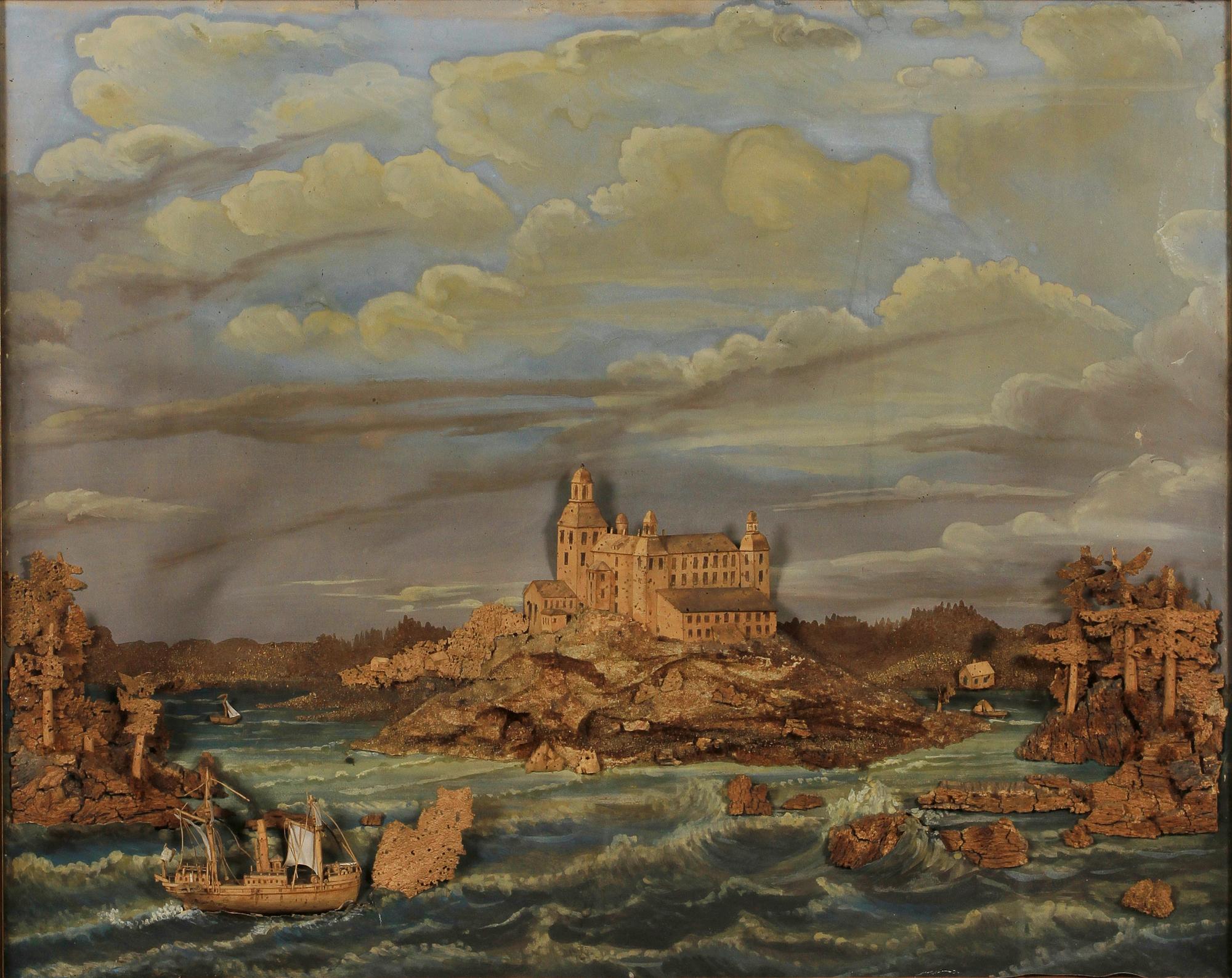 DIORAMABILD, kork, 1800-talets slut.