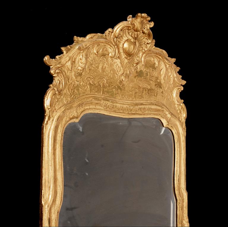 A Swedish Rococo 18th century mirror.