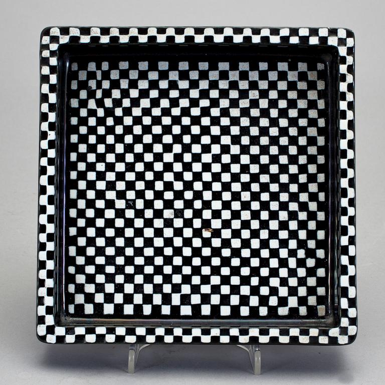 ASKFAT, stengods. "Domino", Stig Lindberg, Gustavsberg, 1900-talets mitt.