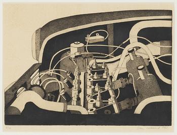 Sten Eklund, etching, 1965, signed 4/10.