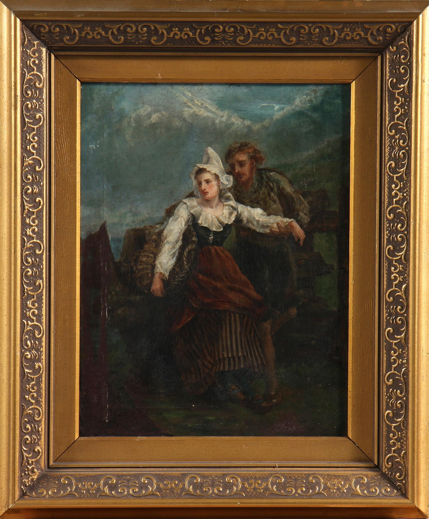 OKÄND KONSTNÄR, olja på duk, 1800-tal.