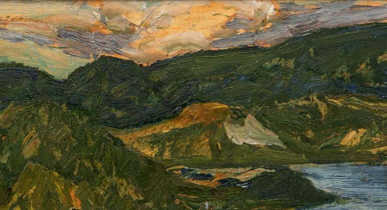 Helmer Osslund, Northern Swedish river landscape.