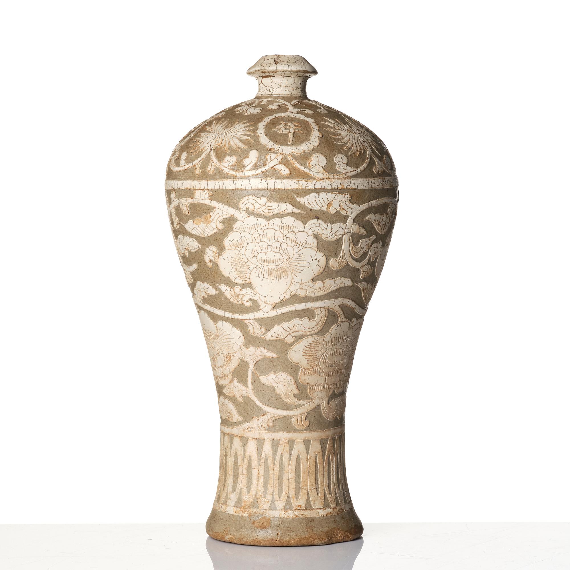 Vas, keramik. Citzhou-typ. Troligen Mingdynastin eller senare.